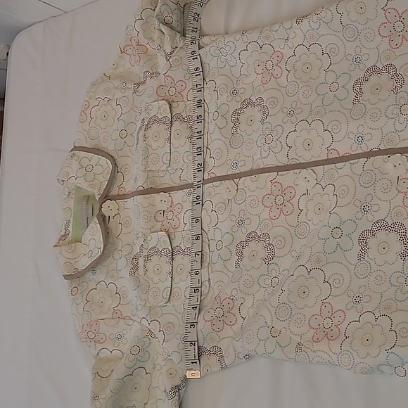 Janeville Trench Coat with Flower Buttons Retro Look - Picture 9 of 16